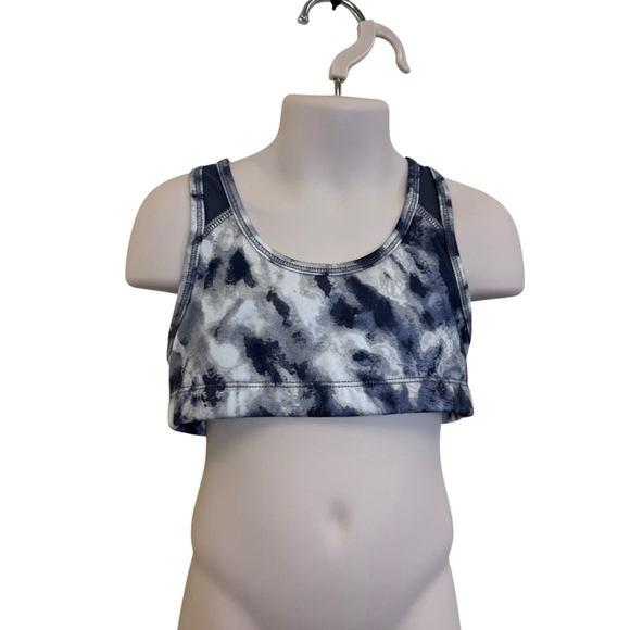 Girls Old Navy Active Sports Bra Size S (6-7) Gray White - Picture 1 of 5
